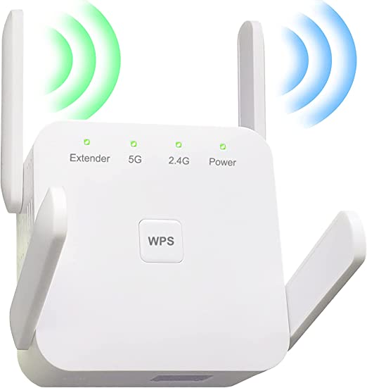 WiFi Extender WiFi Booster Indoor/Outdoor Repeater Signal Booster 1200Mbps WiFi Amplifier Long Range High Speed 5G/2.4G WiFi Internet Connection