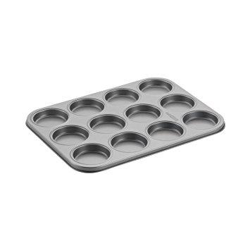 Cake Boss Novelty Nonstick Bakeware 12-Cup Whoopie Pie Pan, Gray