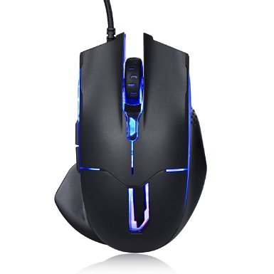 Xcords TM ZM700-2500DPI Optical Programmable Wired Gaming Mouse for PCLaptopDesktop 7 Soothing LED Colors 6 Buttons