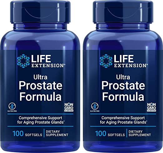 Life Extension Ultra Prostate Formula, 100 Softgels (Pack of 2) - Natural Supplement for Men