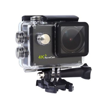 MonoRover RoveCam C1, 4K Action Camera, Waterproof Cam Dv Camcorder, Outdoor for Hoverboard Scooter Skating, Bicycle, Motorcycle, Diving, Swimming, Skiing with Free Accessories Kit