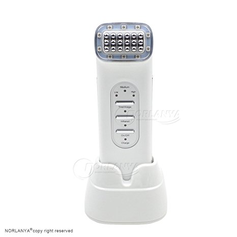 NORLANYA Handheld Anti-aging Dot Matrix RF Therma Facial Skin Lift Device (2017) Body Skin Firming, Wrinkle Removal Beauty Apparatus, Rechargeable by USB Cord/Charging Dock, No Consumables