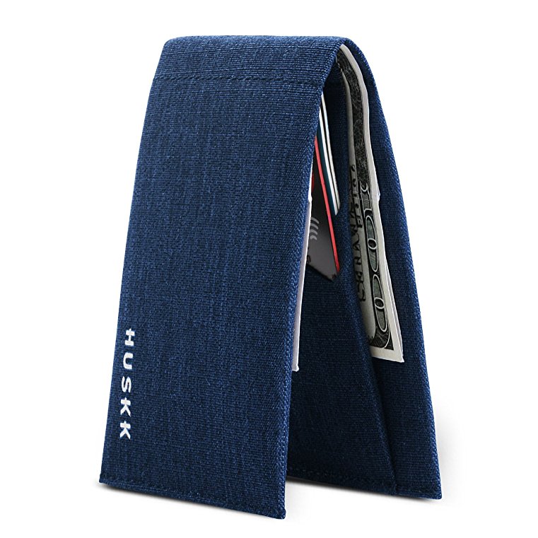 Slim Card Holder Front Pocket Wallet - Vegetable Tanned - HUSKK