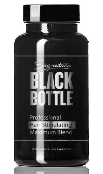 Black Bottle Hair Growth Support Vitamins - Hair Loss Help Supplement DHT Blocker Help - Saw Palmetto - Biotin 10000 MCG - Hair Loss Products for Men Potent 40 Ingredient Restoration   (No Minoxidil)