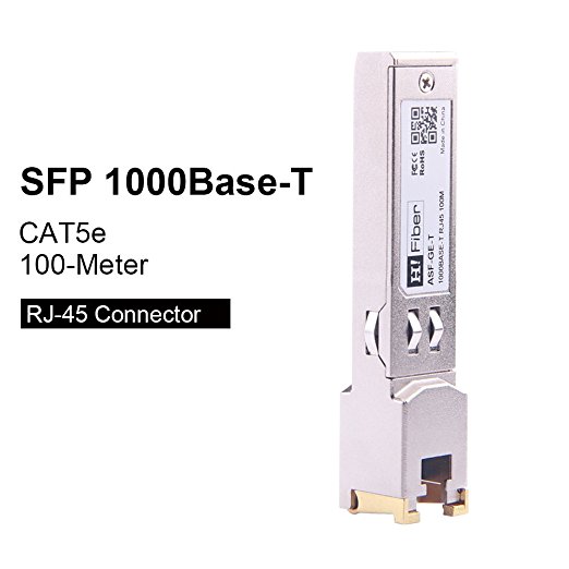 HiFiber for Cisco GLC-T/ SFP-GE-T, Copper SFP Module, Gigabit RJ45 1000Base-T SFP Transceiver, Reach 100m