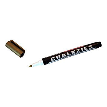Chalkzies 0.7mm Extra Fine Point Liquid Chalk Marker • Waterproof • Premium Quality (1-Pack - Gold)