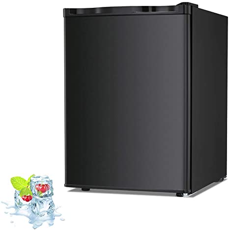 Kismile 2.1 Cu.ft Upright Freezer with Compact Reversible Single Door,Removable Shelves Free Standing Mini Freezer with Adjustable Thermostat for Home/Kitchen/Office (Black)