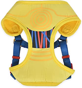 STAR WARS C3PO Dog Harness for Small Dogs, Small (S) | Yellow Small Dog Harness, No Pull Dog Harness with D-Ring | Machine Washable STAR WARS Merch for Dogs STAR WARS Dog Costume,FF13160