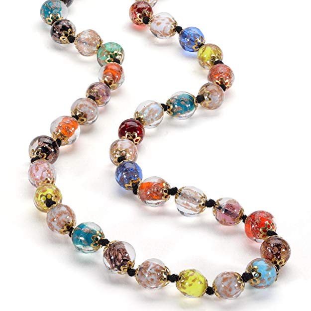 Stauer Cornaro Murano Glass Necklace, 25"