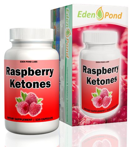 Eden Pond Ketones 250mg Highest Quality Capsules, Raspberry, 120 Count
