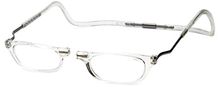 Clic XXL Magnetic Front connection Reading Glasses in Clear  1.75