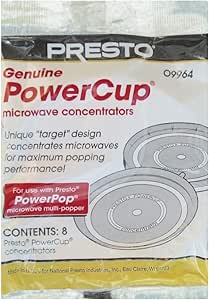 Presto 09964 Microwave Power Pop Powercup Popcorn Concentrator Cup - 32 Pack