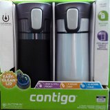 2 pk Contigo Pinnacle Thermal 14 oz Travel Mug Leak Spill Proof with Vacuum Insulated Body Matte Black