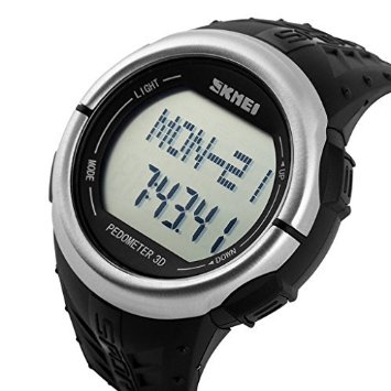 Skmei Men Women Heart Rate Monitor Pedometer Digital Sport Watch 50m Waterproof