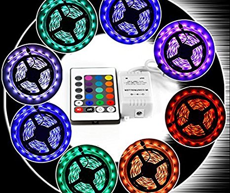 amiciKart® High Quality 5050 RGB LED Strip Light For House Party and Decorations Diwali Light Special (Non Waterproof)