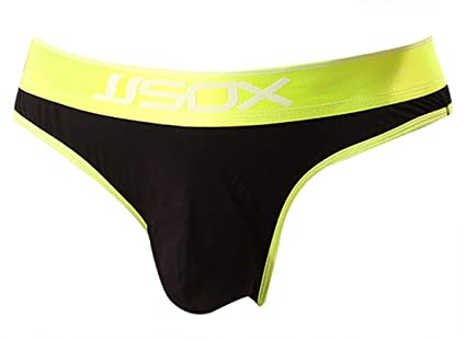 CSMARTE Hot Men's Thong Underwear, T-Back Sexy Brief Showing Off Bubble Butt