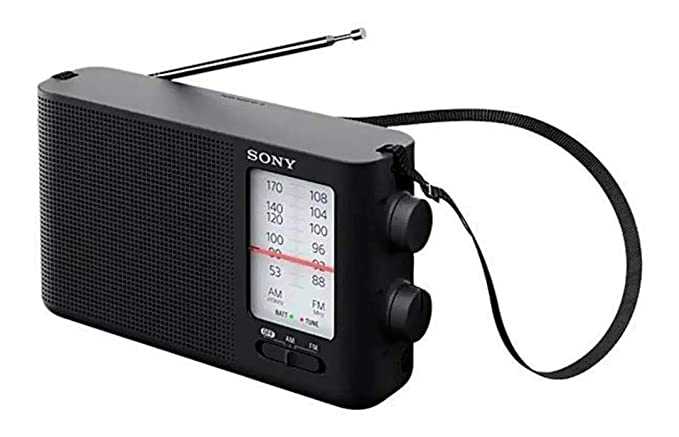 Sony Dual Band FM/AM Analogue Portable Radio with Battery