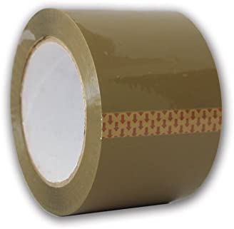 Tan/Brown Industrial Packing Shipping Tape 3" x 110 Yds 2.0mil Thick Packaging Carton Sealing Tape, 1 Roll