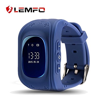 LEMFO Q50 Smart Watch GPS Smartwatch Phone Anti Lost SOS Call Children Finder Fitness Tracker WristWatch Bracelet Parents Control for iOS Android (Blue)