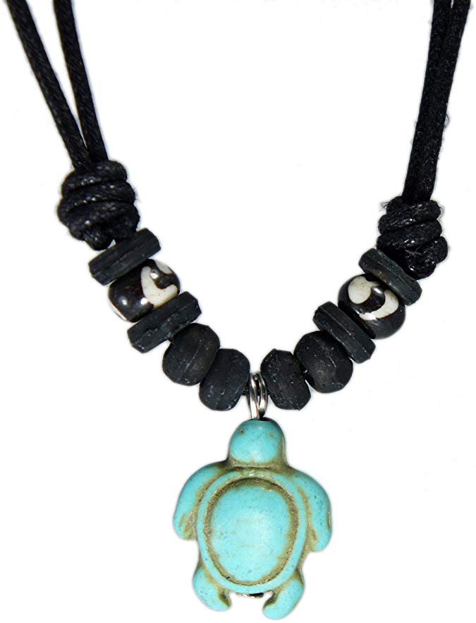 exoticdream Sea Turtle Bead Necklace Handmade Hawaiian Style Beach Jewelry Boy Men