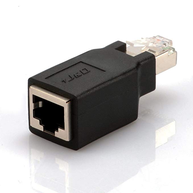 Ethernet Crossover Adapter, J&D Ethernet RJ45 / 8P8C Male to Female Crossover Adapter - Support Cat6 / Cat5e / Cat5 Standard LAN Cable