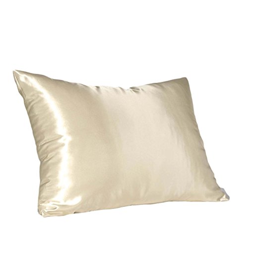 Luxury Satin Pillow Case (King, Beige)