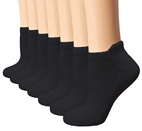 Men's Athletic Ankle Socks 3/5/6/7 Pack, Performance Comfort Low Cut Running Cushion Socks Arch Support L and XXL