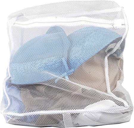 Sunbeam Mesh Intimates Delicate Wash Laundry Bag, White (Small)