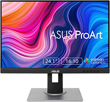 ASUS ProArt Display PA248QV 24.1” WUXGA (1920 x 1200) 16:10 Monitor, 100% sRGB/Rec.709 ΔE &lt; 2, IPS, DisplayPort HDMI D-Sub, Calman Verified, Eye Care, Anti-Glare, Tilt Pivot Swivel Height Adjustable