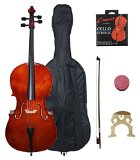 Crescent 44 Beginner Cello Starter Kit - Natural Wood Color Bag Bow Accessories Included