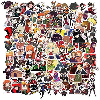 Persona 5 Stickers 100pcs Japanese Cool Anime Stickers Waterproof Vinyl Aesthetic Stickers for Laptop Hydroflask Water Bottle Skateboard Luggage