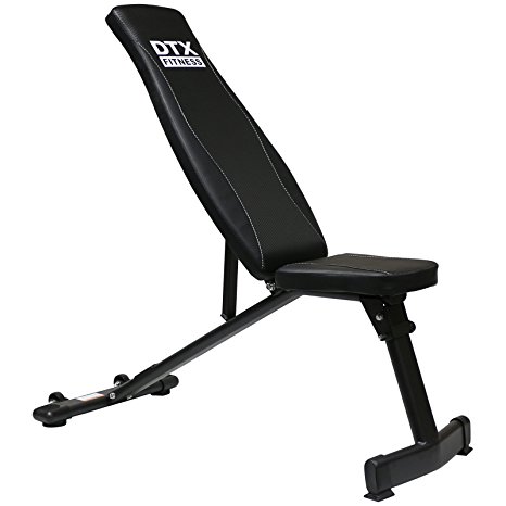 DTX Fitness Folding Weight Bench - Black