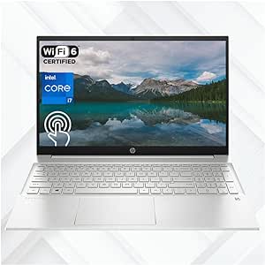 HP 2023 Newest Pavilion Laptop, 15.6" FHD Touchscreen, 13th Gen Intel Core i7-1355U, 64GB RAM, 2TB PCIe SSD, Webcam, FP Reader, Backlit KB, Wi-Fi 6, Windows 11 Home, Silver