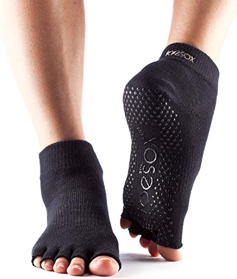 ToeSox Grip Pilates Barre Socks – Non Slip Ankle Half Toe for Yoga & Ballet