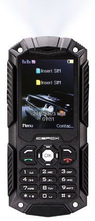 icefox(R) Dual sim Rugged Unlocked mobile phone,IP68 Waterproof,Shockproof Outdoor Military Cell Phone with Loud Speaker & Bike Light Torch,MP3 Player