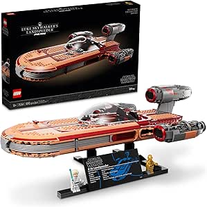 LEGO Star Wars Luke Skywalker's Landspeeder 75341, Ultimate Collector Series Star Wars Building Kit for Adults, Includes Luke Skywalker Lightsaber and C-3PO Minifigure, Gift Idea for Star Wars Fans