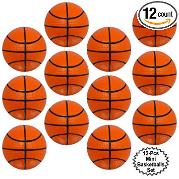 Mini Sports Balls for Kids Party Favor Toy, Soccer Ball, Basketball, Football, Baseball (12 Pack) Squeeze Foam for Stress, Anxiety Relief, Relaxation.