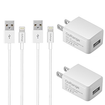 Wall Charger, OoRange USB Power Adapter with 3 Feet 8 Pin USB Cable For iPhone 6/5/5S/5C, 6 Plus 6S, Se (2 Pack)