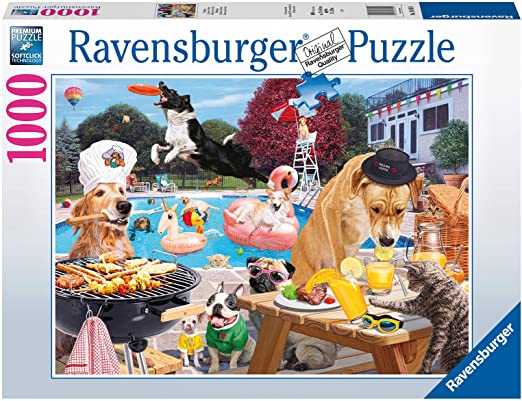 Ravensburger Dog Days of Summer 1000 Piece Jigsaw Puzzle for Adults - Every Piece is Unique, Softclick Technology Means Pieces Fit Together Perfectly