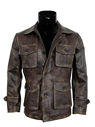 Brown Distressed Front Pockets Super Natural Real Leather Jackets ►BEST SELLER◄