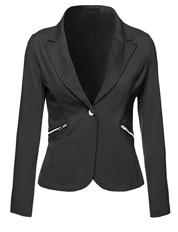 Ladies' Code Women's Business Office Wear Long Sleeve One Button Fly Blazer