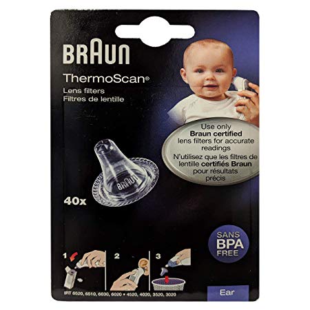 Braun ThermoScan Lens Filters for Ear Thermometer, Disposable Covers LF40US01 (40 Count)