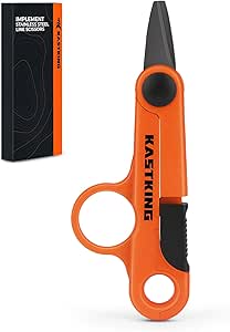 KastKing Implement Fishing Scissors - Fishing Line Cutters With Corrosion Resistant Serrated Blades, Finger Hole Design, Compact, Portable & Durable for Freshwater, Saltwater, and Ice Fishing