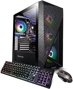 iBuyPower Pro Gaming PC Computer Desktop SlateMeshA7N4701 (AMD Ryzen 7-7700X 4.5 GHz, Nvidia GeForce RTX 4070 12GB, 32 GB 5200 MHz DDR5 RAM, 2TB NVMe SSD, WiFi Ready, Windows 11 Home)