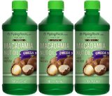 Macadamia Nut Oil 3 Bottles x 16 fl oz Cold Pressed 100 Pure