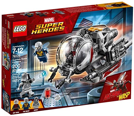LEGO 76109 Marvel Super Heroes Quantum Realm Explorer Toy Vehicle, Ant-Man, Wasp and Ghost Figures, Mini Action Figures