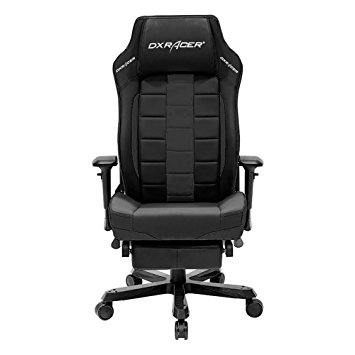 DXRacer Classic Series DOH/CS120/N/FT Big and Tall Chair Racing Bucket Seat Office Chair with Leg Rest Comfortable Chair Ergonomic Computer Chair Desk chair (Black)