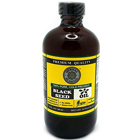 Black Seed Oil Cold Pressed - 100% Pure, Premium Quality - Organic Herbal by Nature - Dietary Supplement - Gluten Free - Anti Inflammatory - Best for Cleansing - Unfiltered and Unrefined - Colon Cleanse - 8oz