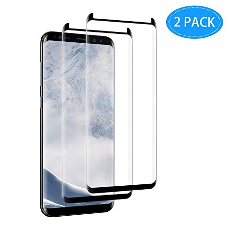 Samsung Galaxy S8 Plus Screen Protector, CBoner [2 Pack] [No Bubbles] [9H Hardness] [Scratchproof] [Table Friendly] Tempered Glass Screen Protector Compatible with Samsung Galaxy S8 Plus