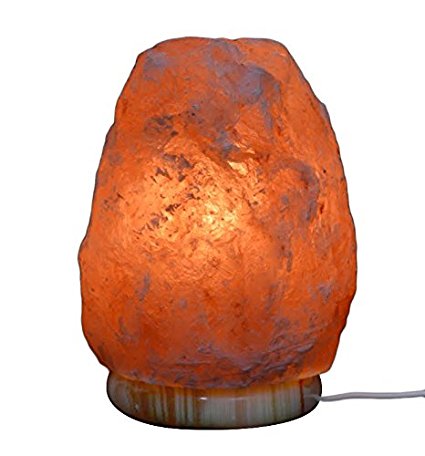 Hemingweigh Natural Crystal Himalayan Salt Lamp With Genuine Marble Base, Bulb And Power Cord, 6 to 7 lbs.